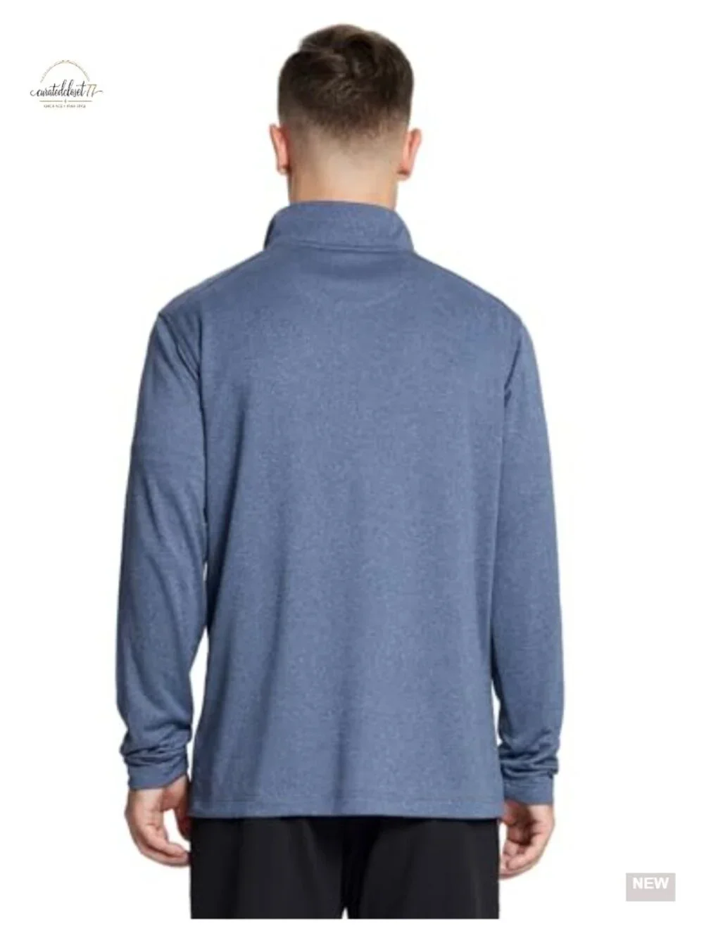 Quarter Zip Pullover Men Long Sleeve Dry Fit Moisture Wicking 1/4 Zip Mock Neck
